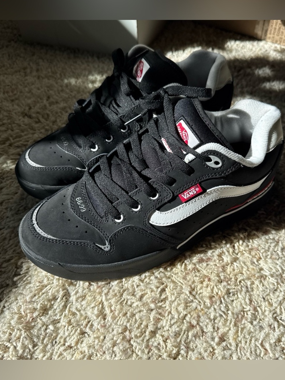 Vans Rowley XLT Black Red White Skate Shoes Mens Size 9